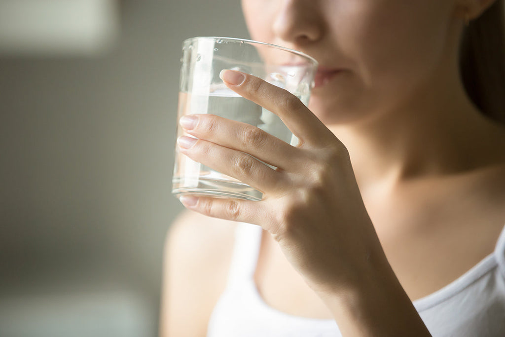 Woman drinking water