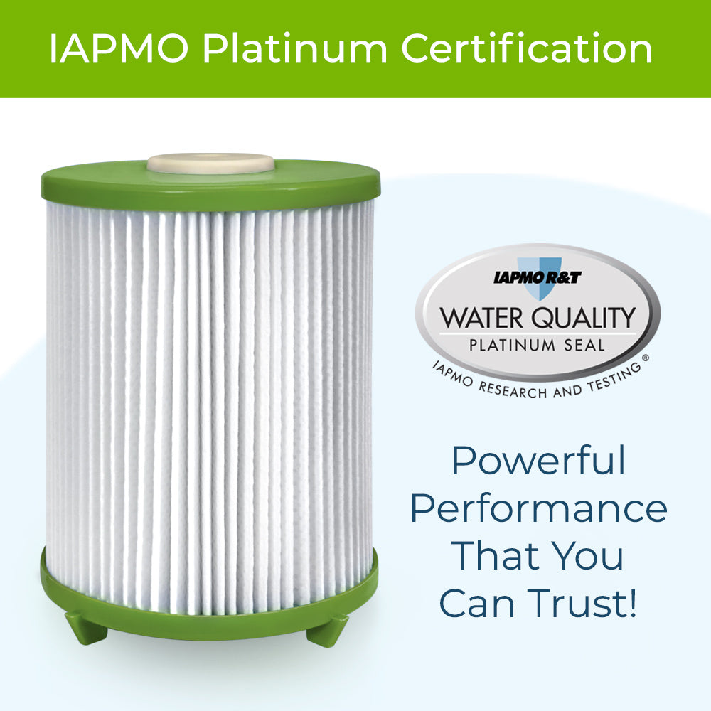 IAPMO Platinum Certified Filtration Performance