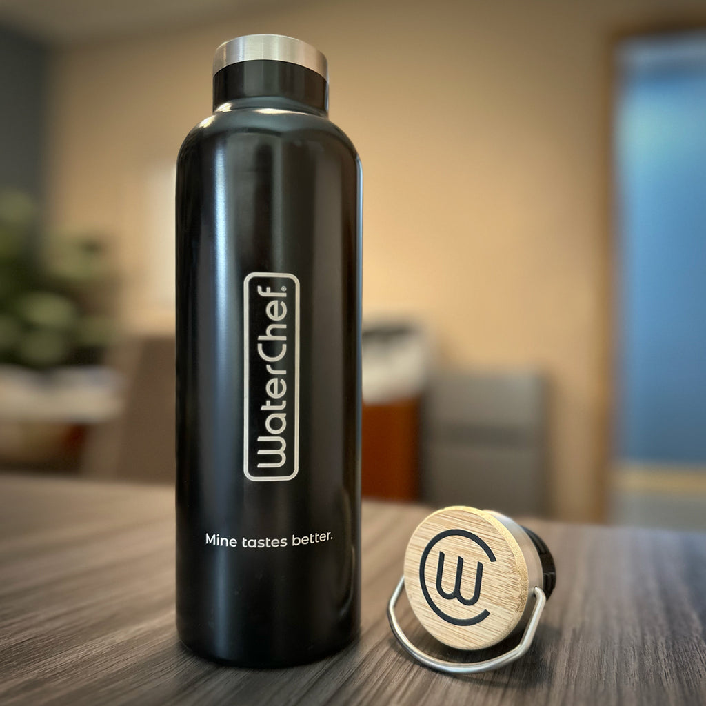 WaterChef stainless steel water bottle - enjoy water on the go